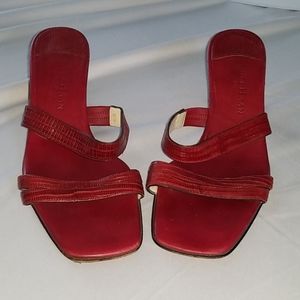 Cole Haan red leather sandals